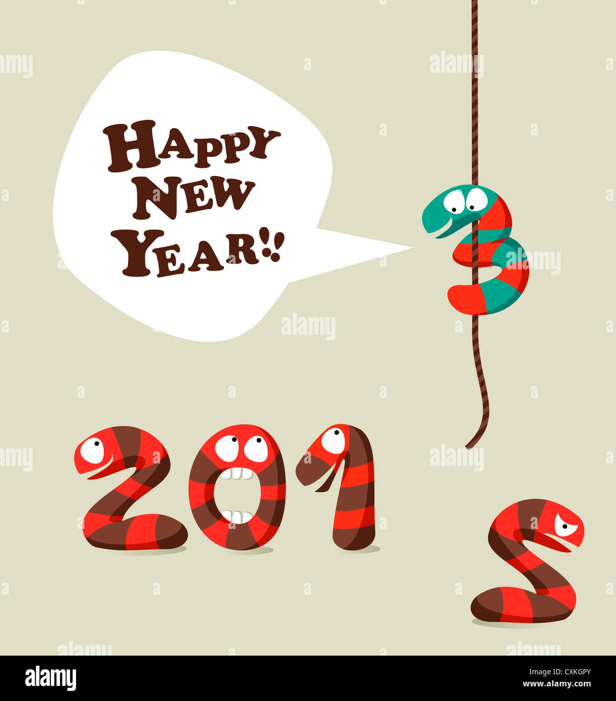 2013 Neujahr Grußkarten-Hintergrund. Vektor-Illustration für einfache Handhabung und individuelle Färbung geschichtet. Stockfoto