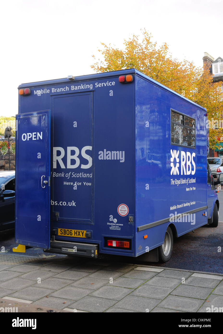 RBS mobile Bank in Moffat, Schottland, Vereinigtes Königreich Stockfoto