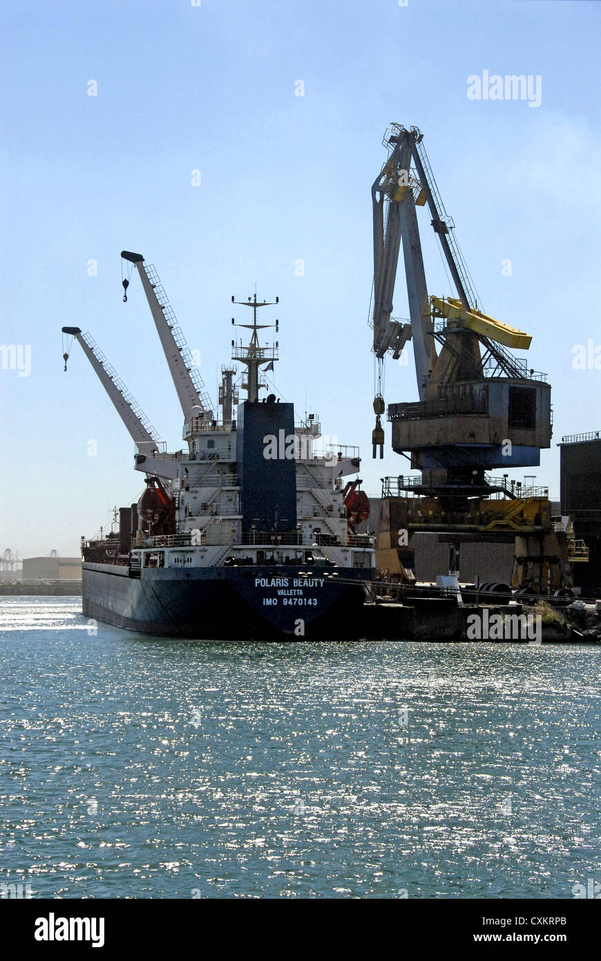 Polaris Schönheit Trockenfracht Massengutfrachter in Port Fos Sur Mer Bouches du Rhone Frankreich Europa Stockfoto