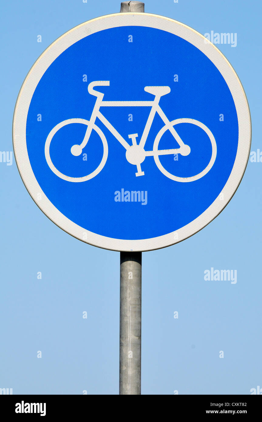 Fahrrad benutzen nur Straßenschild, Montpellier, Herault, Frankreich Stockfoto