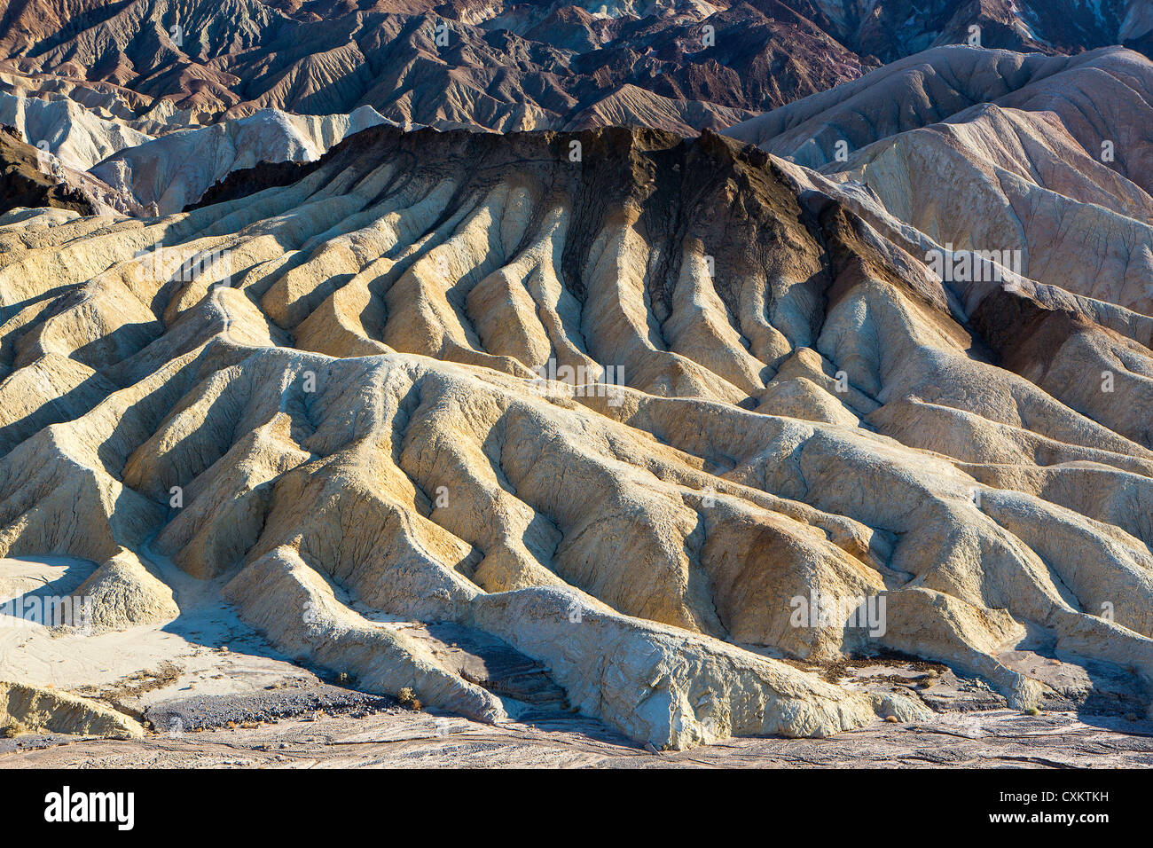 Death Valley Nationalpark, Zabriskie Point, Kalifornien Stockfoto