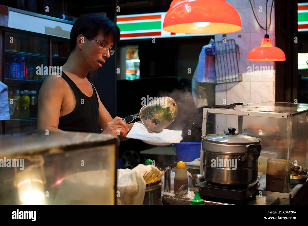 Street Food stall, Hong Kong Stockfoto