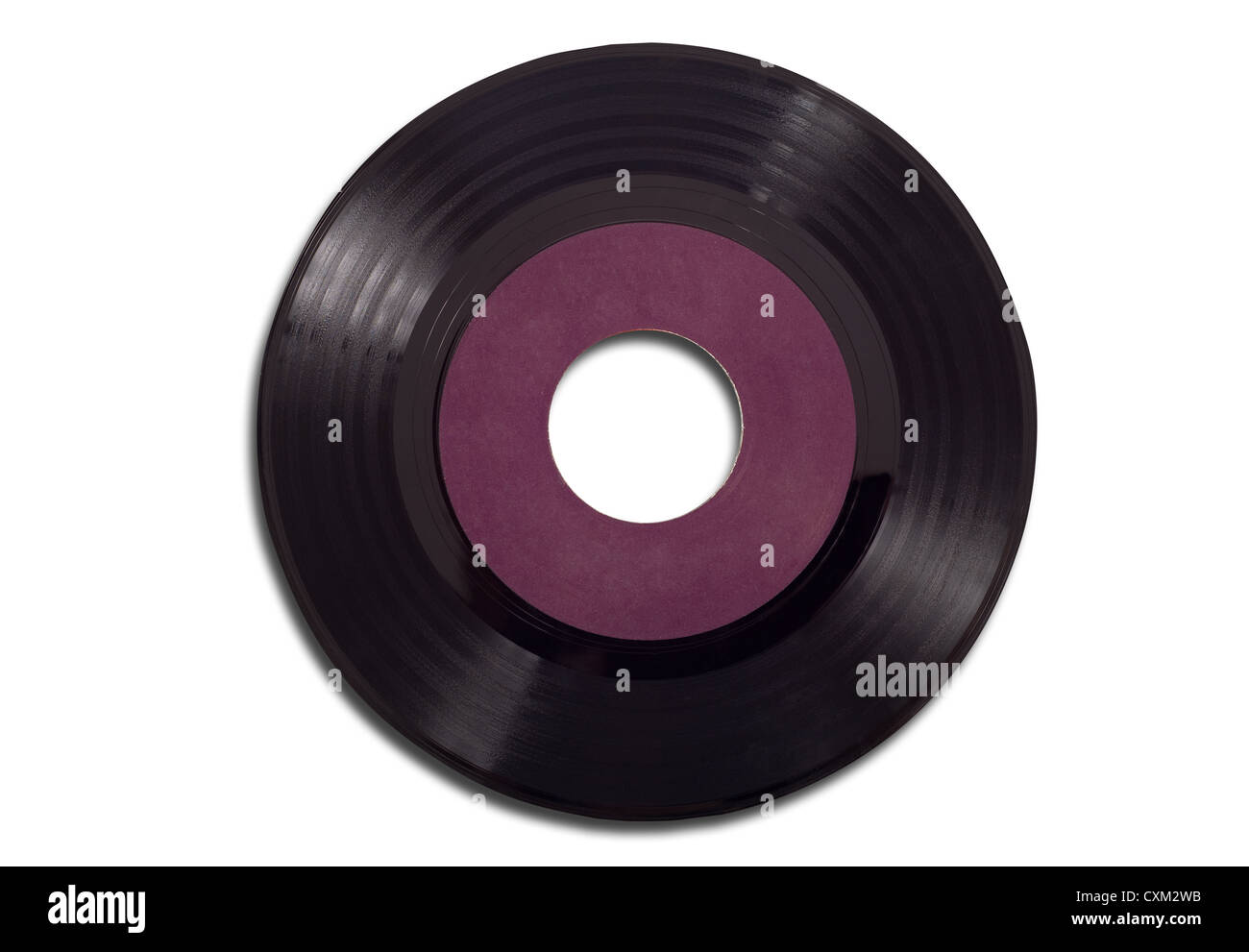 Vintage Vinyl Schallplatten mit textfreiraum auf einem weißen Hintergrund hinzufügen Text oder eine Grafik Plattenlabel Stockfoto