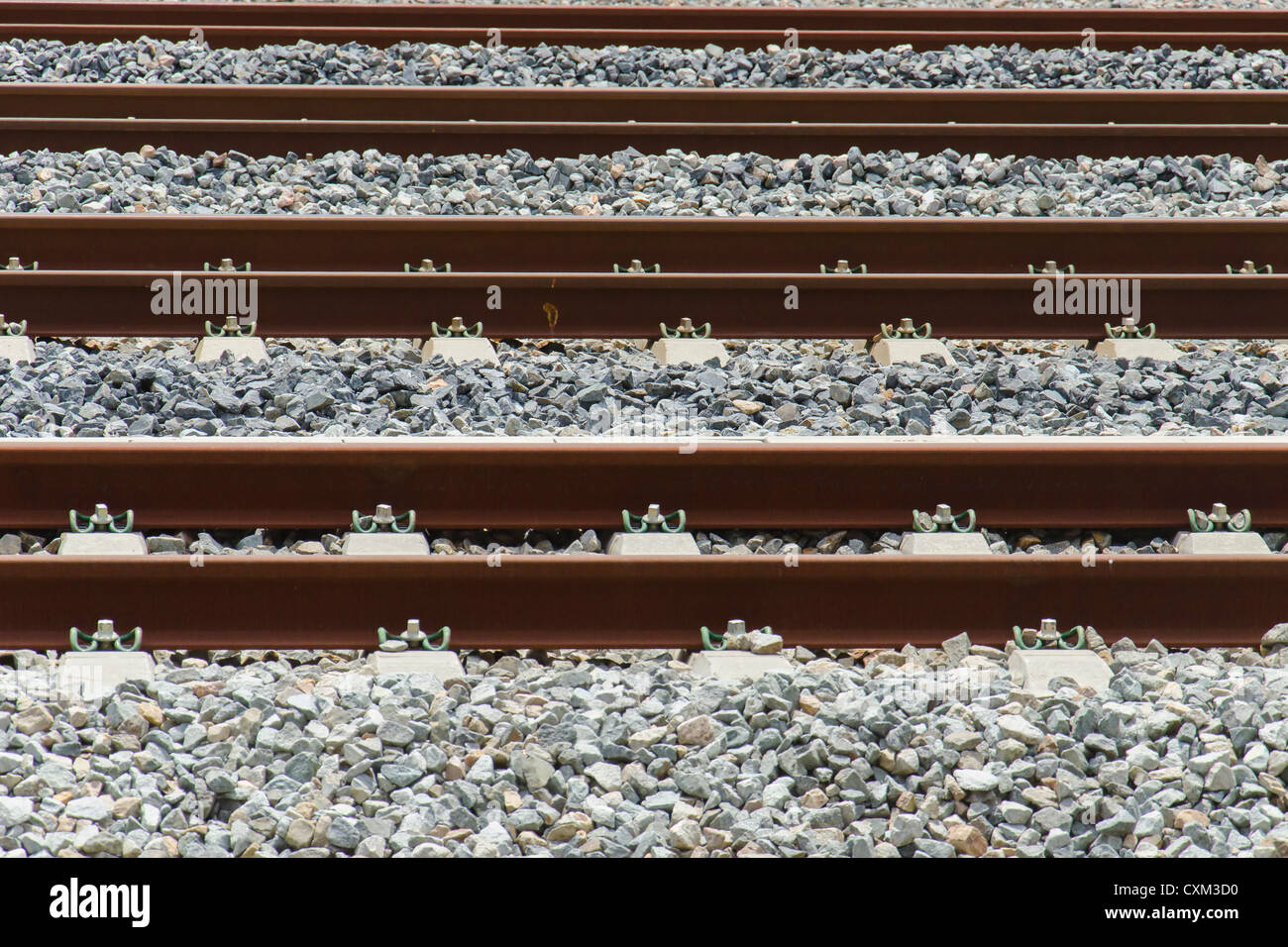 Schienen zu trainieren Stockfoto