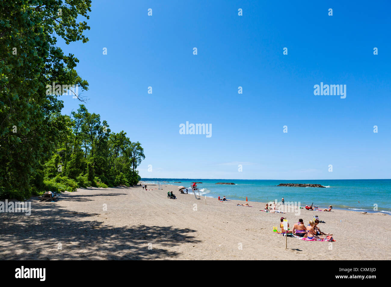 Am Strand Nr. 7 in Presque Isle State Park, Lake Erie, Pennsylvania, USA Stockfoto