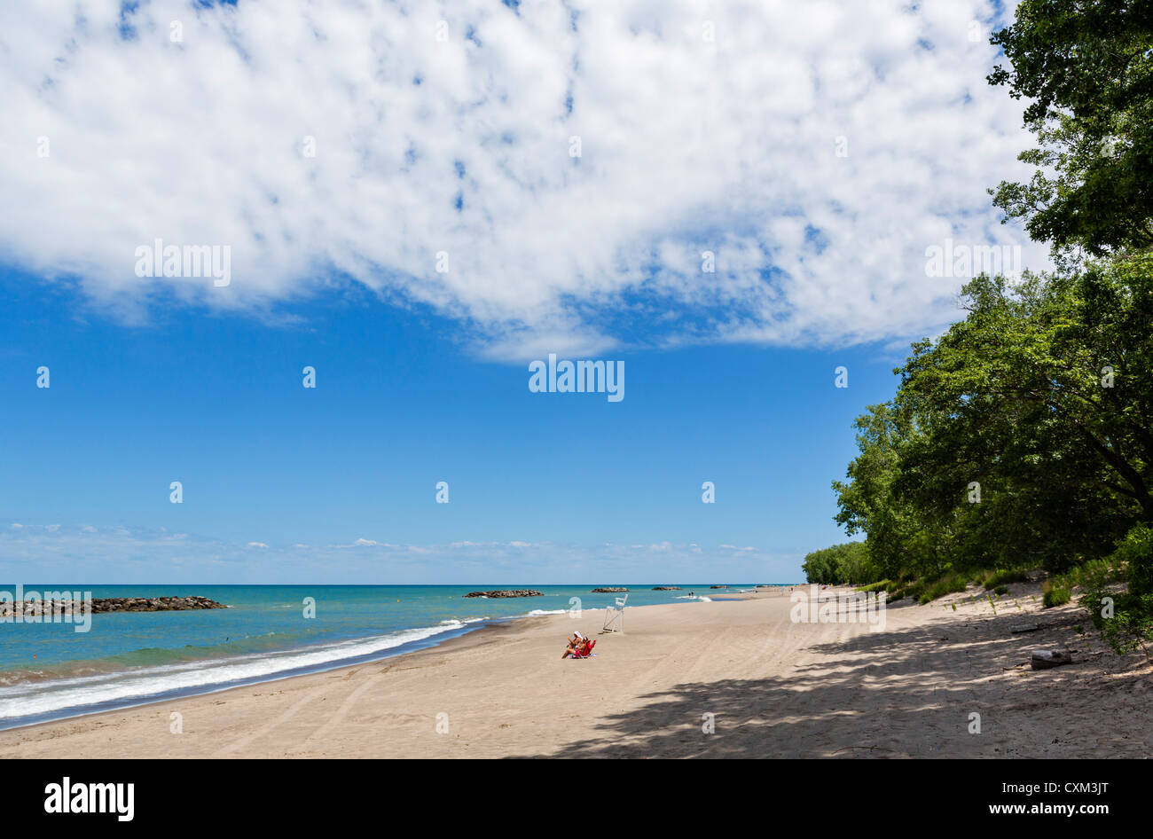 Am Strand Nr. 7 in Presque Isle State Park, Lake Erie, Pennsylvania, USA Stockfoto