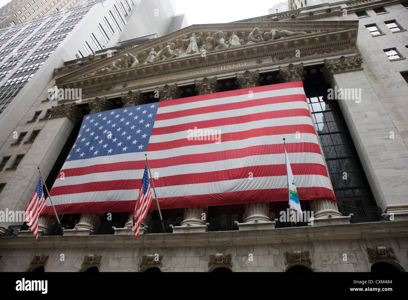 Der New Yorker Börse auf Wall Street, New York Stockfoto
