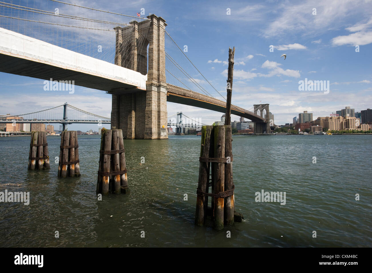 Die Brooklyn Bridge in New York Stockfoto