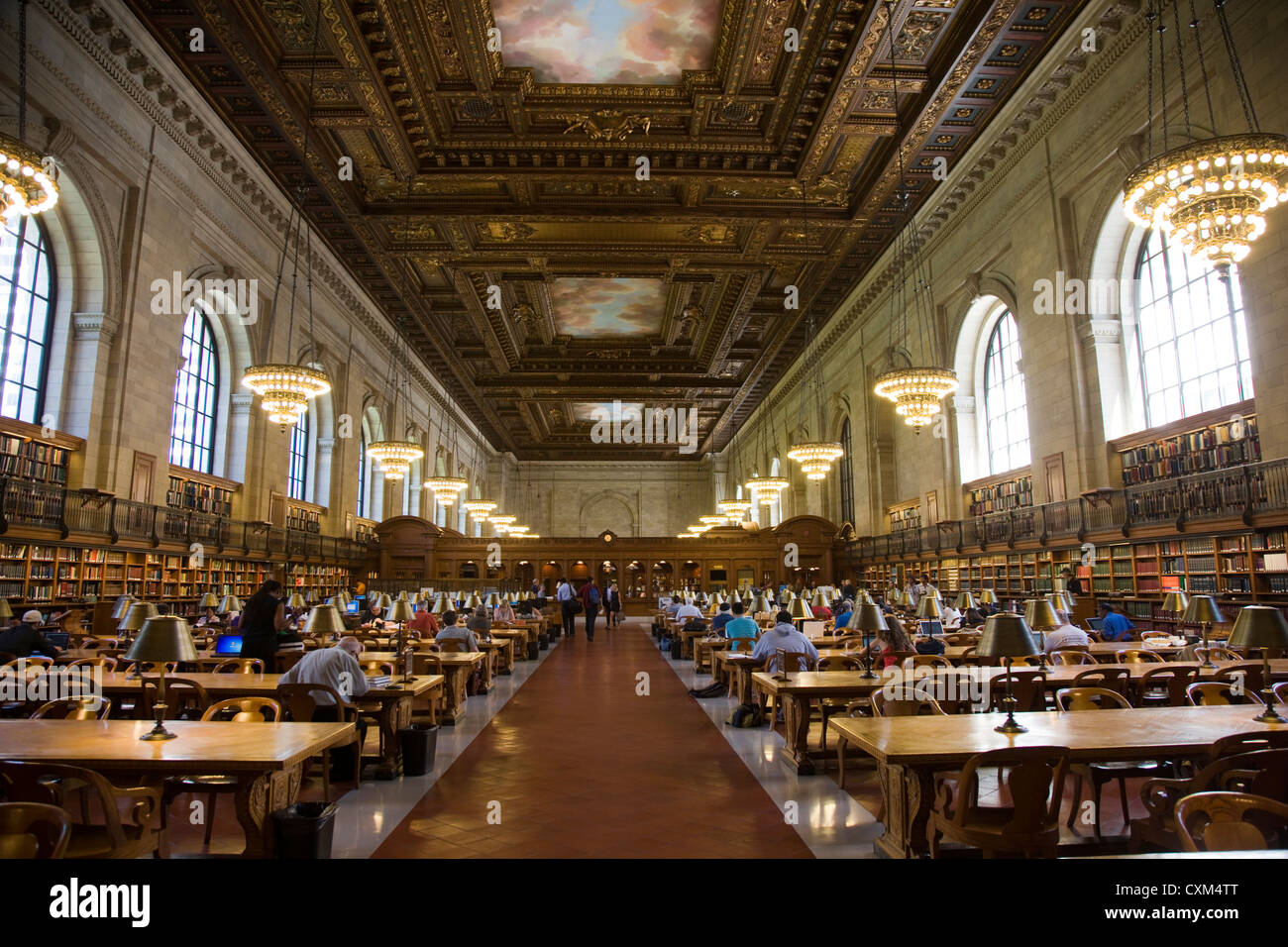 Hauptlesesaal in der New York Public Library Stockfoto