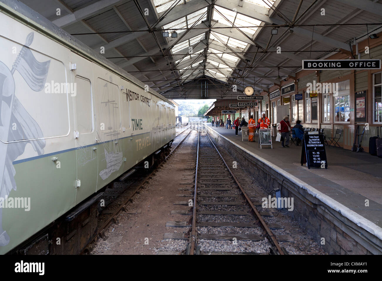 Kingswear Bahnhof Terminus für Dartmouth. Stockfoto