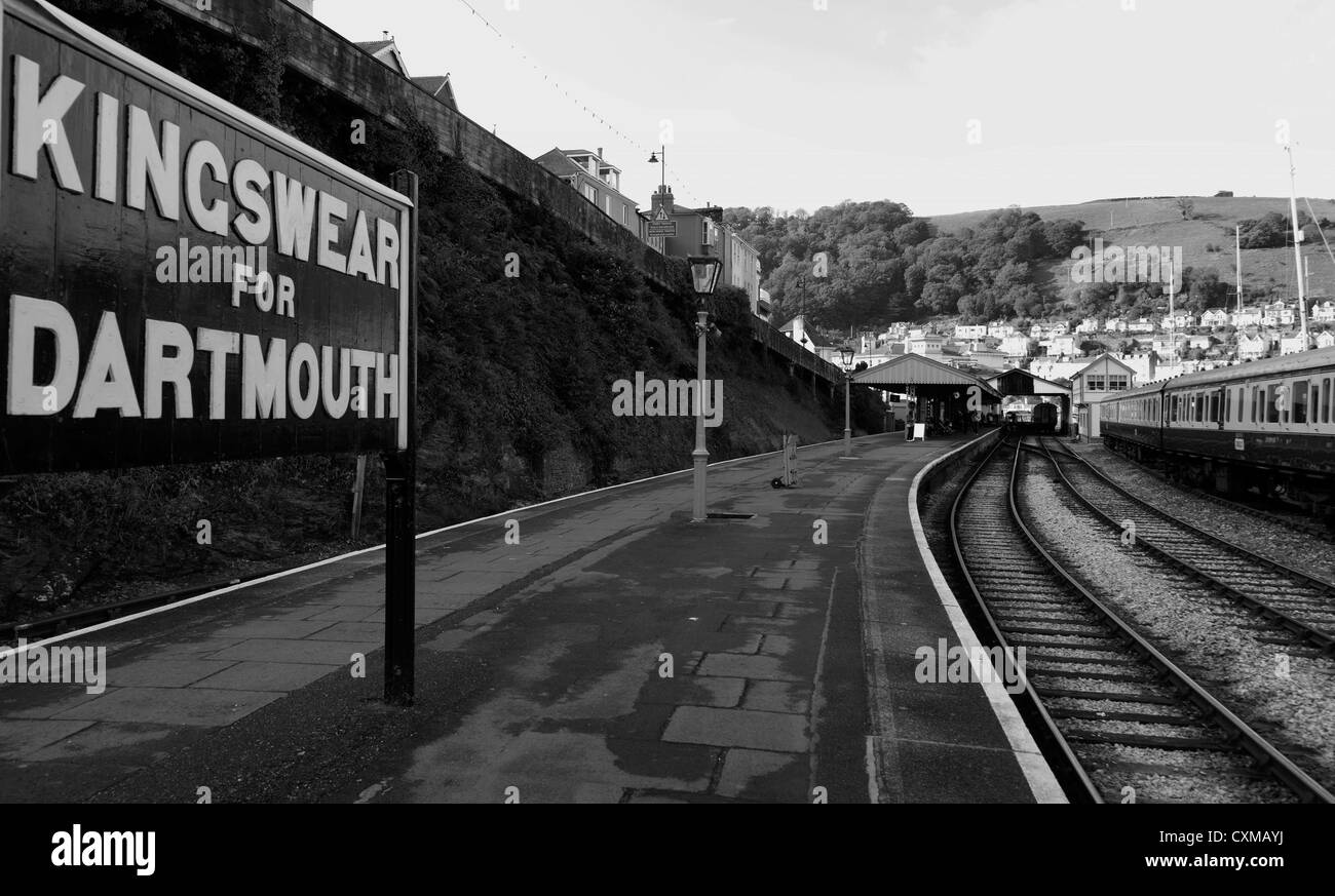 Kingswear Railway Station, Dartmouth, Devon, England Stockfoto