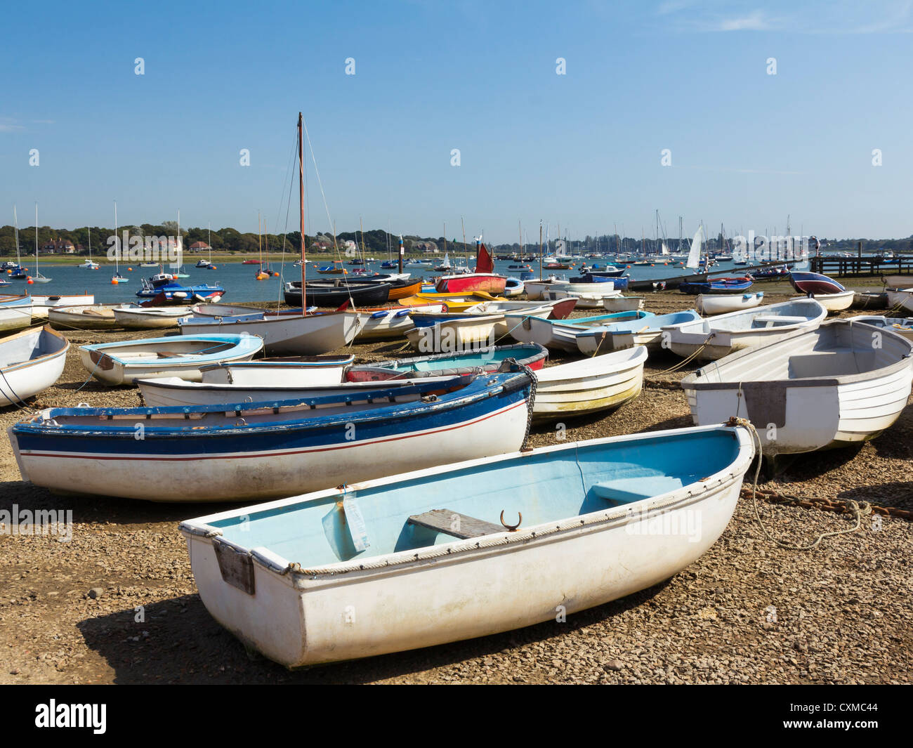 Boote bei Itchenor West Sussex England UK Stockfoto