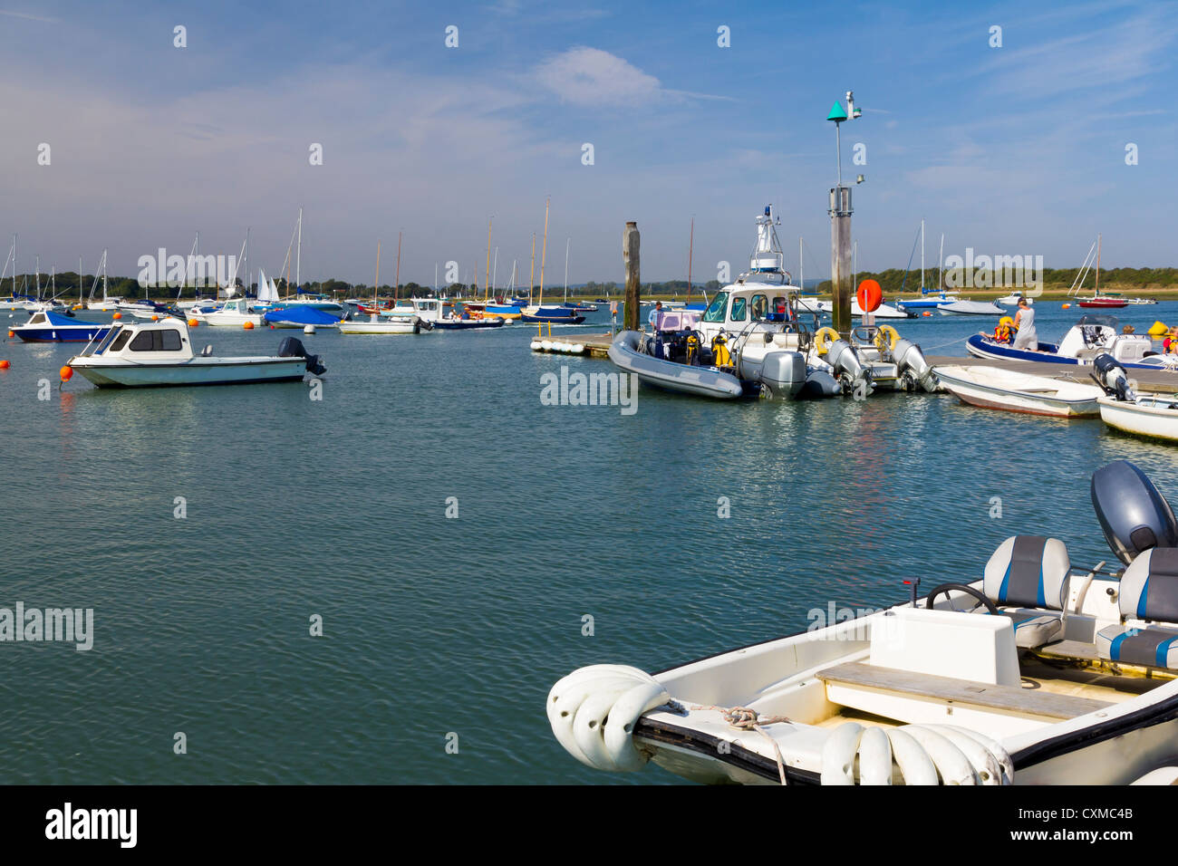 Boote bei Itchenor West Sussex England UK Stockfoto