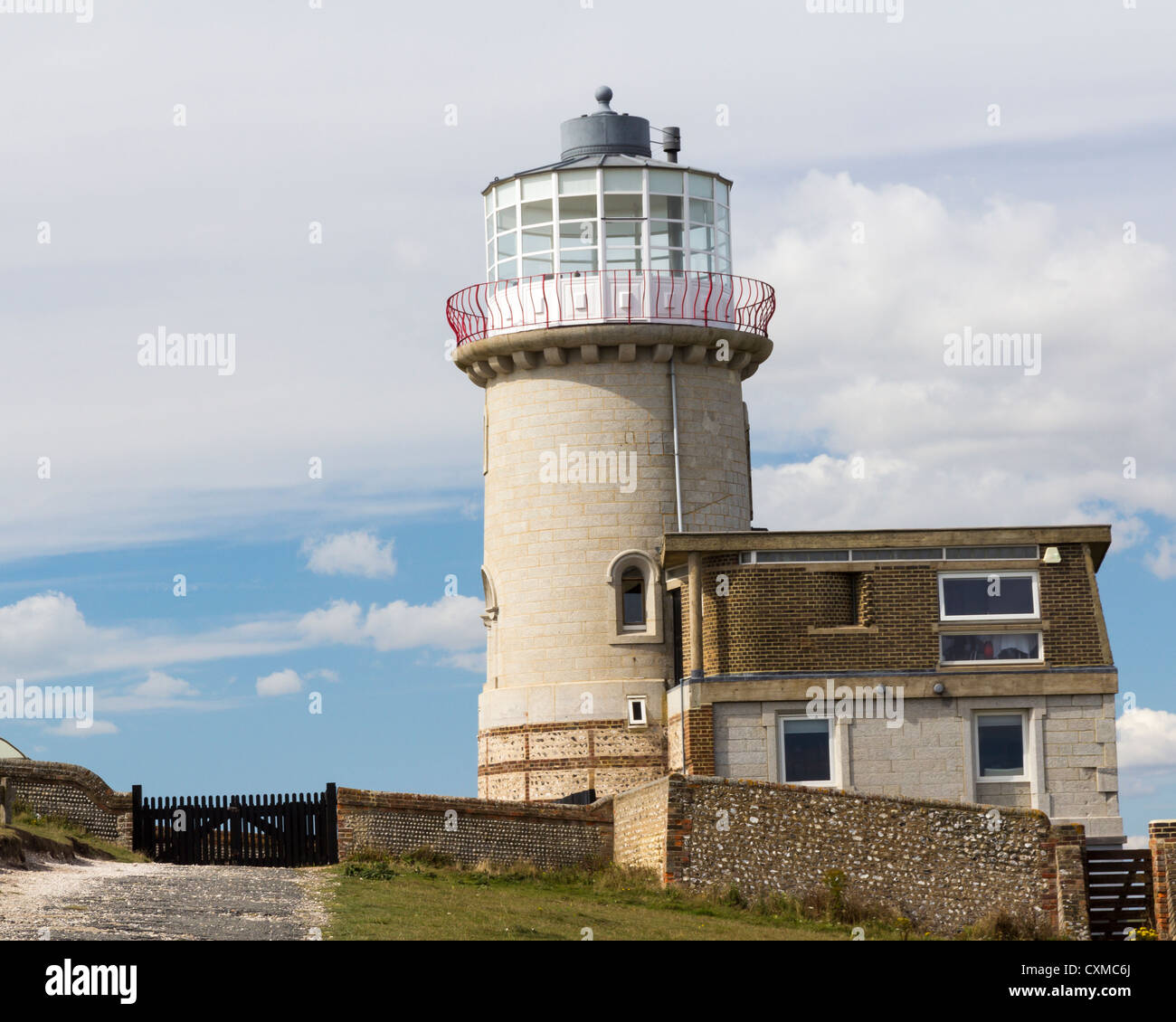 Belle Tout Leuchtturm am Beachy Head in der Nähe von Eastbourne, East Sussex, England UK Stockfoto