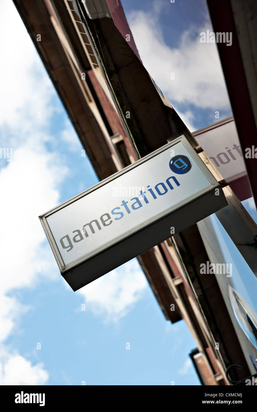 Gamestation Zeichen Stockfoto