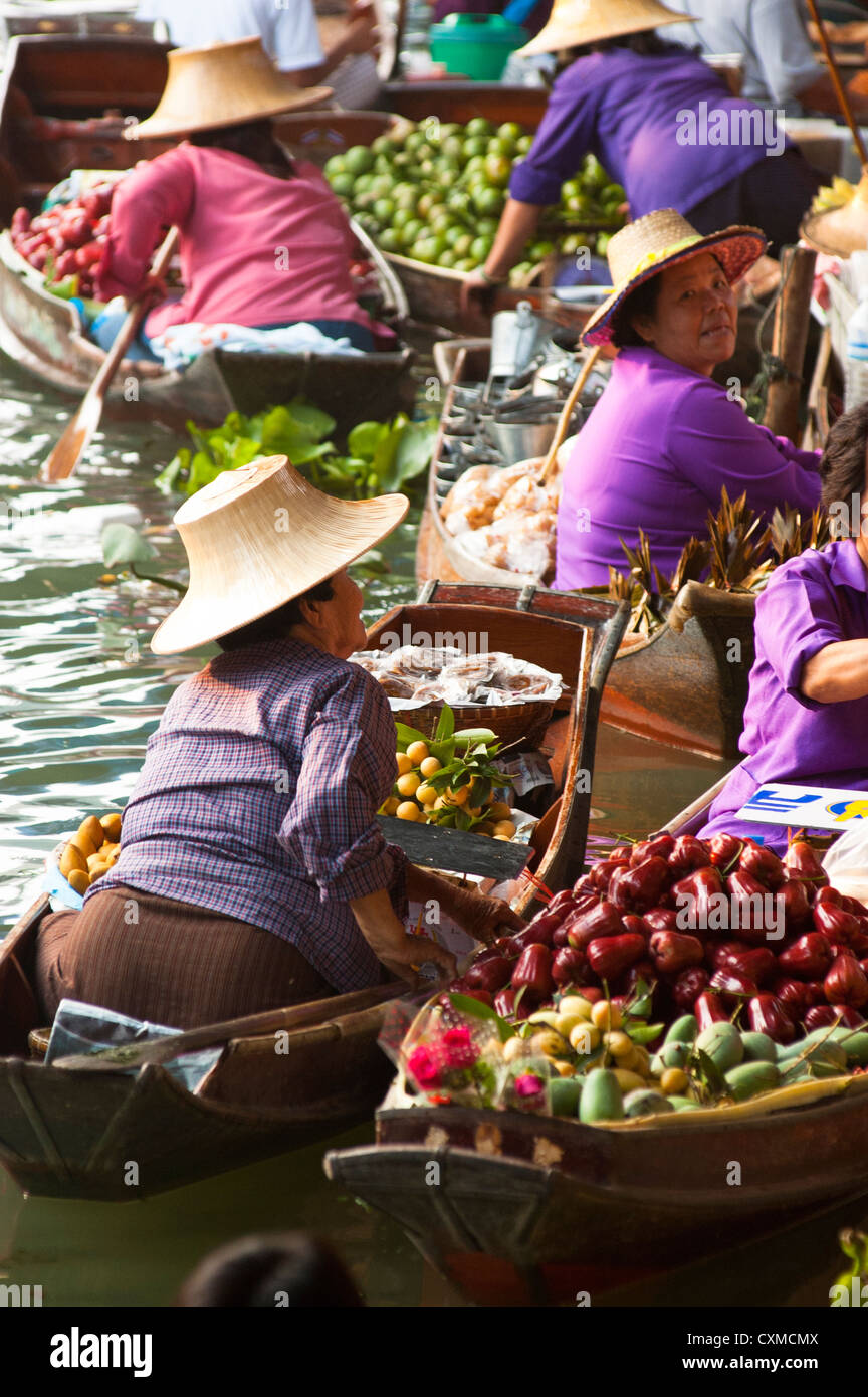 Damnoen Saduak Floating Market, Thailand Stockfoto