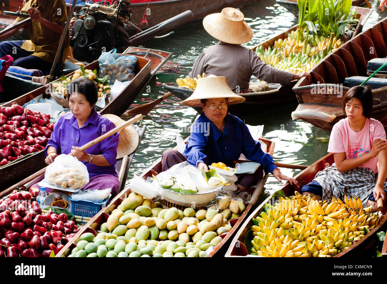 Damnoen Saduak Floating Market, Thailand Stockfoto