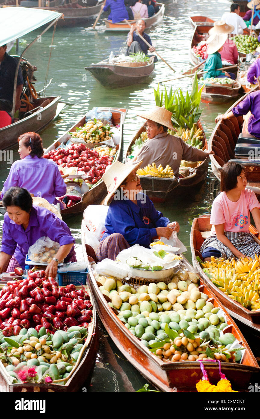 Damnoen Saduak Floating Market, Thailand Stockfoto