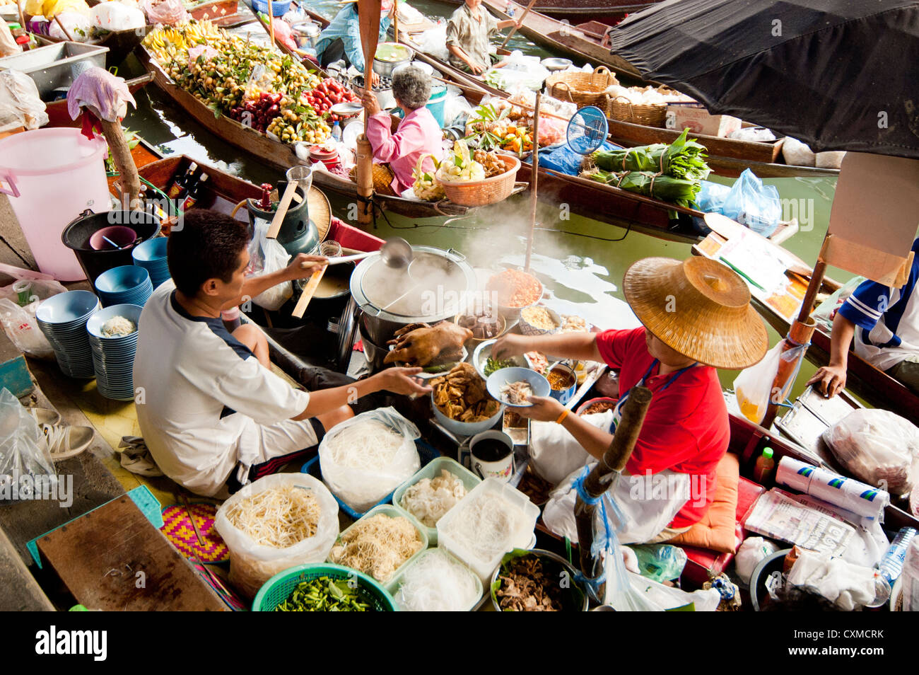 Damnoen Saduak Floating Market, Thailand Stockfoto