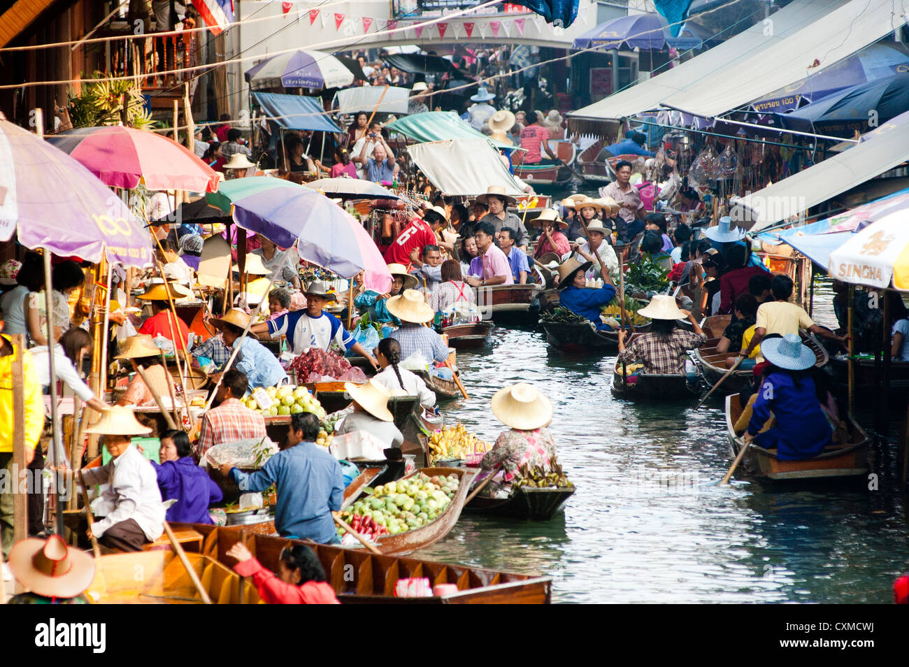 Damnoen Saduak Floating Market, Thailand Stockfoto