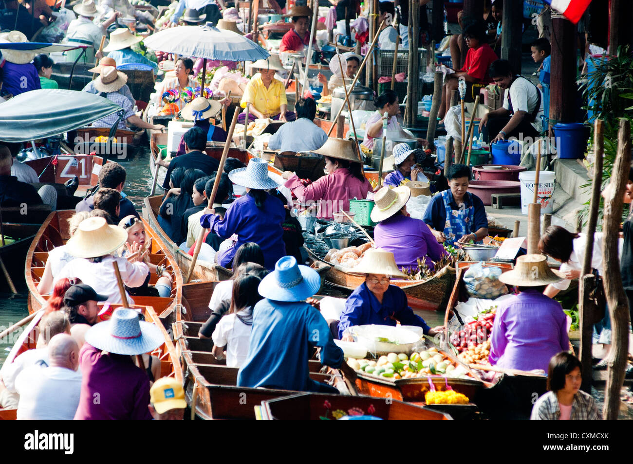 Damnoen Saduak Floating Market, Thailand Stockfoto