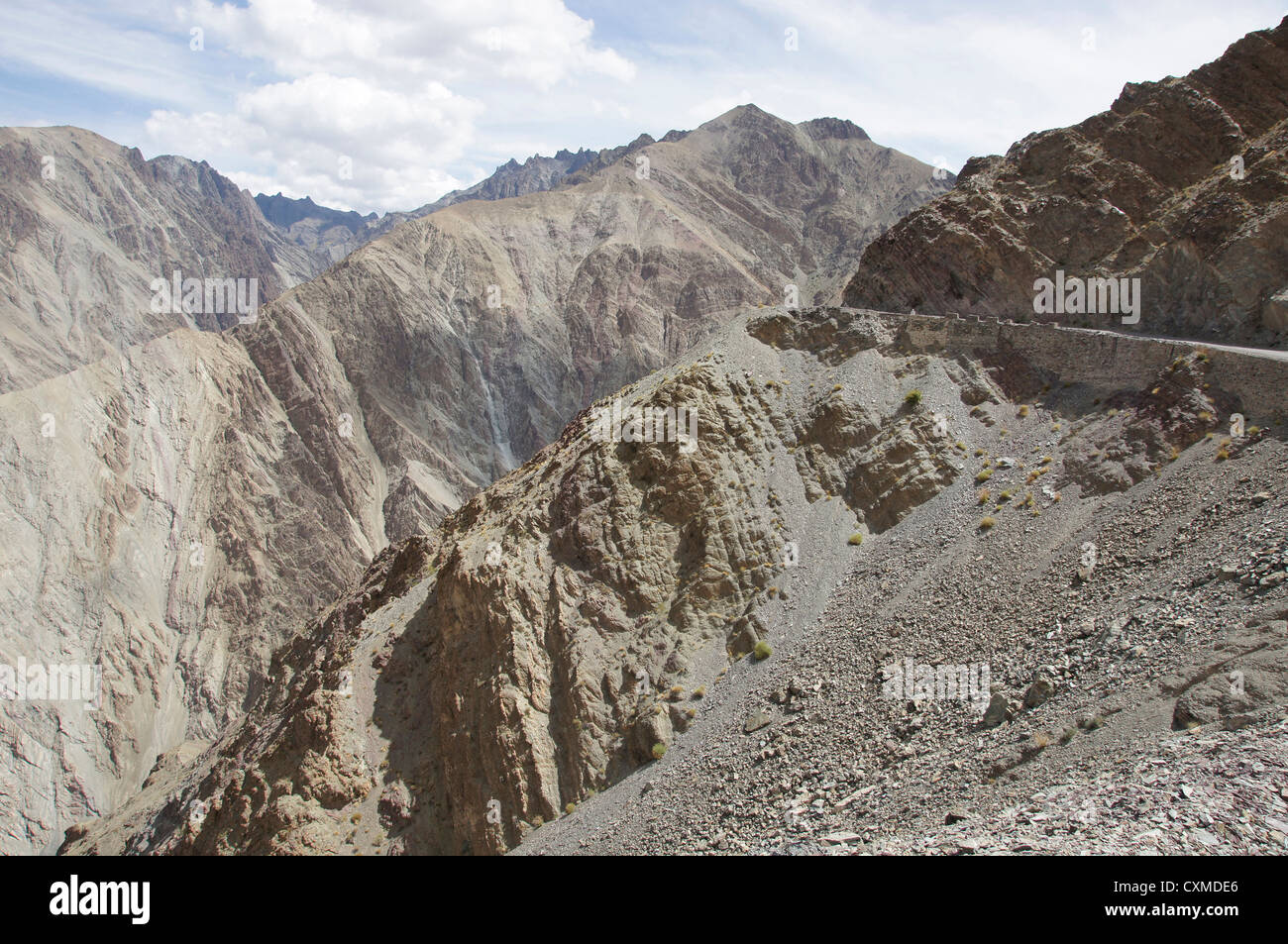 Srinagar-Leh-Highway zwischen Khalsi und Lamayuru (national Highway 1d), Jammu und Kaschmir, Indien Stockfoto