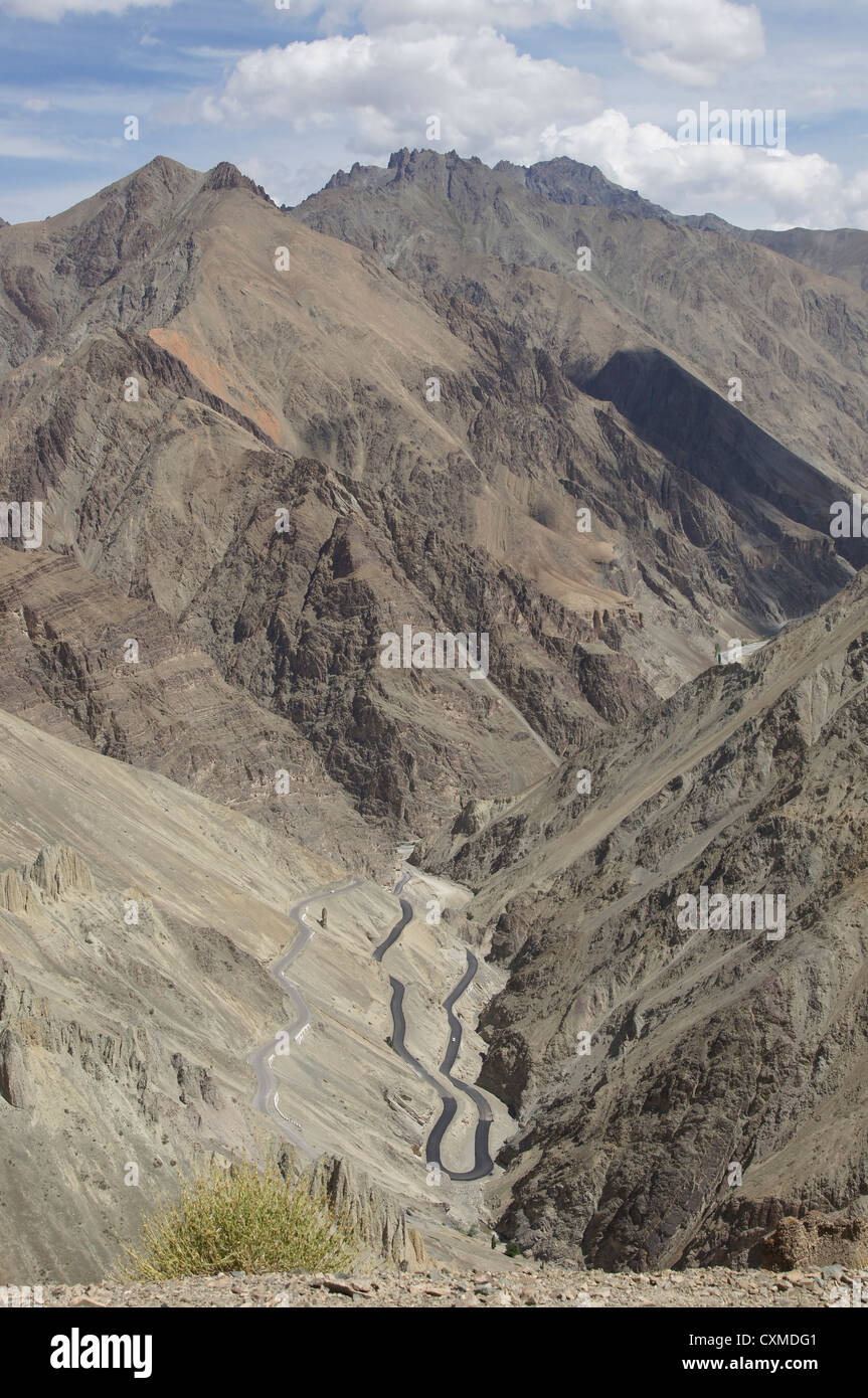 Srinagar-Leh-Highway zwischen Khalsi und Lamayuru (national Highway 1d), Jammu und Kaschmir, Indien Stockfoto