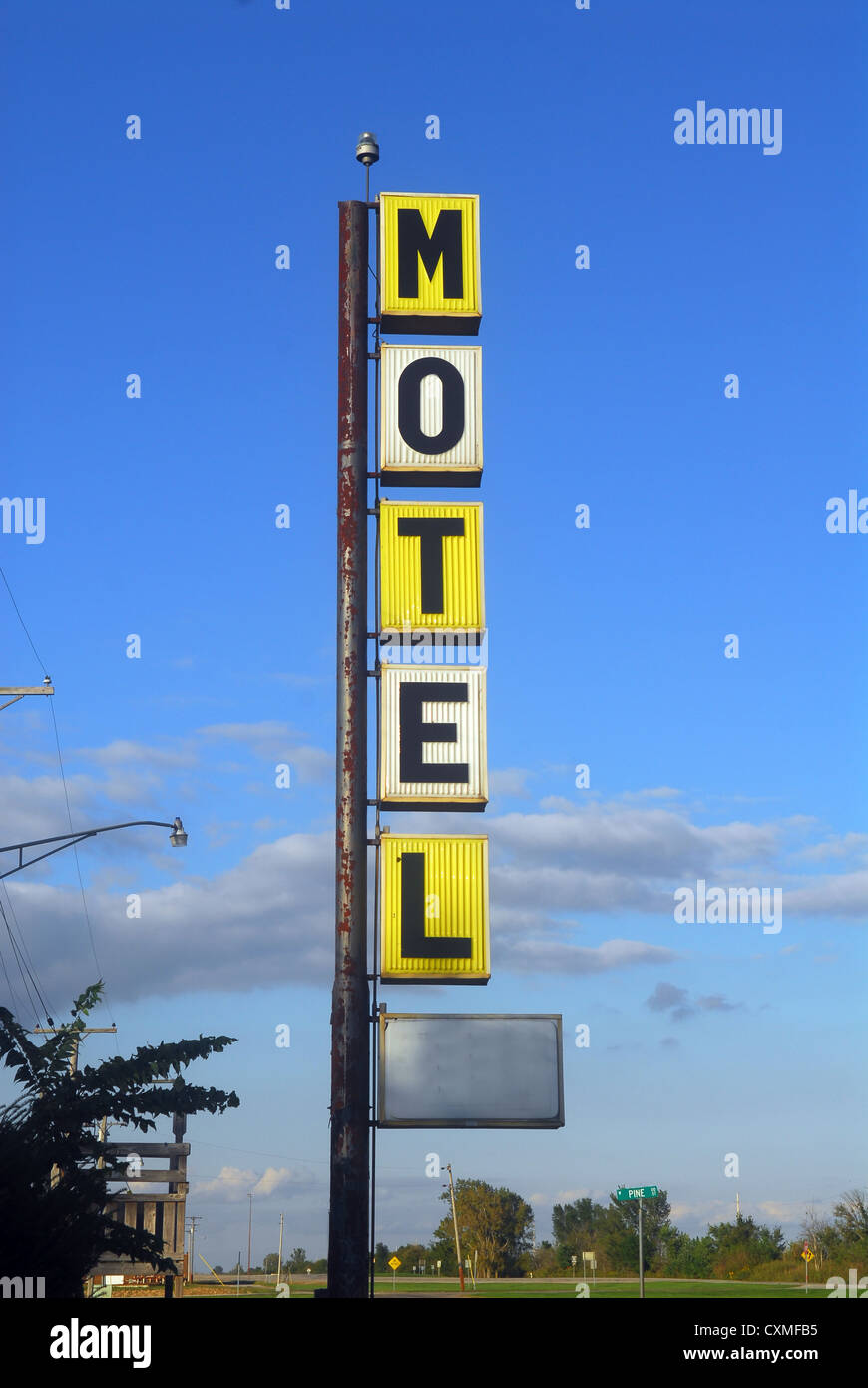 Alten verfallenden Motel Zeichen entlang der berühmten Route 66 Stockfoto