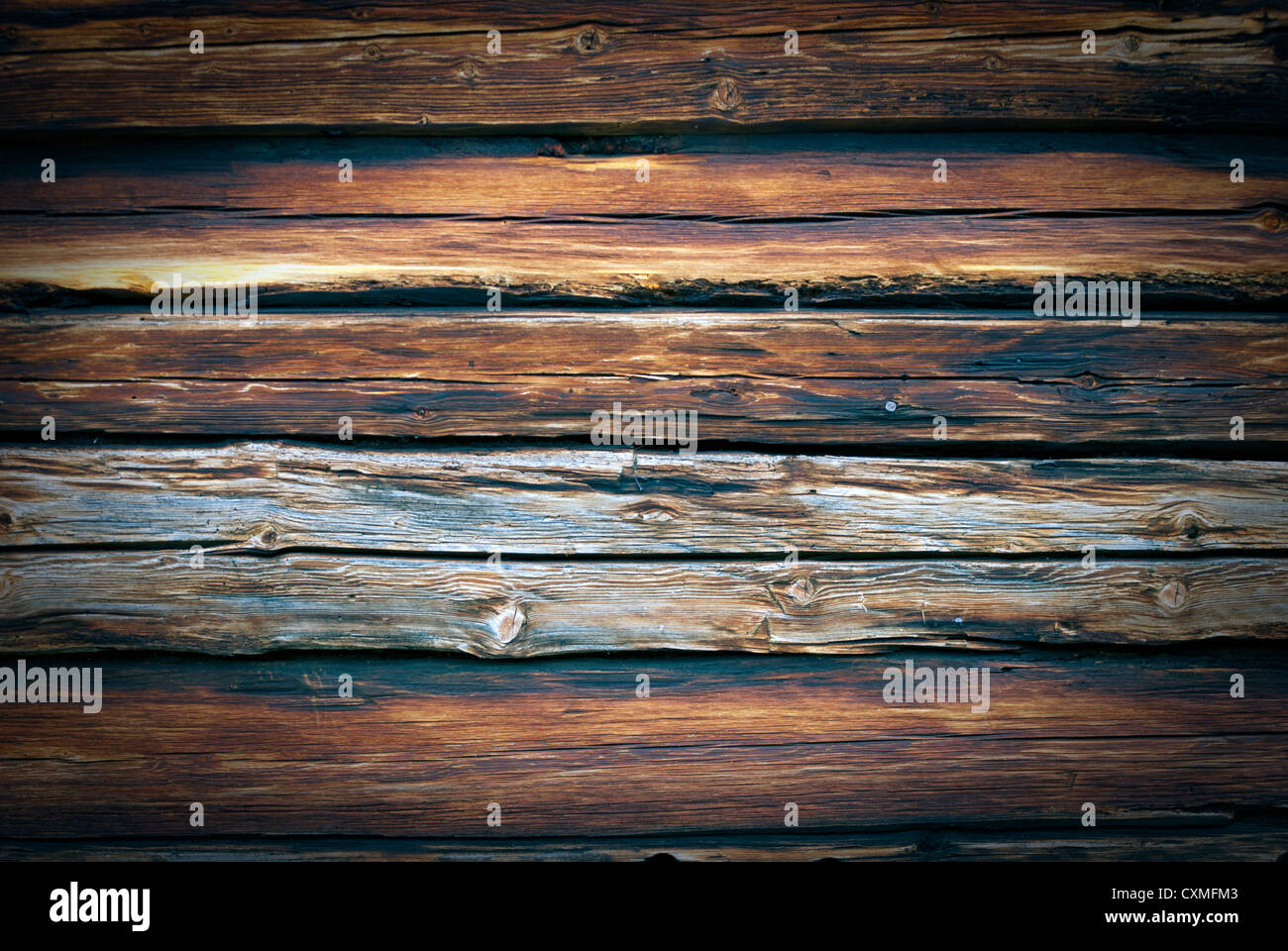 Alt, Grunge Holz Wand als Hintergrund verwendet Stockfoto