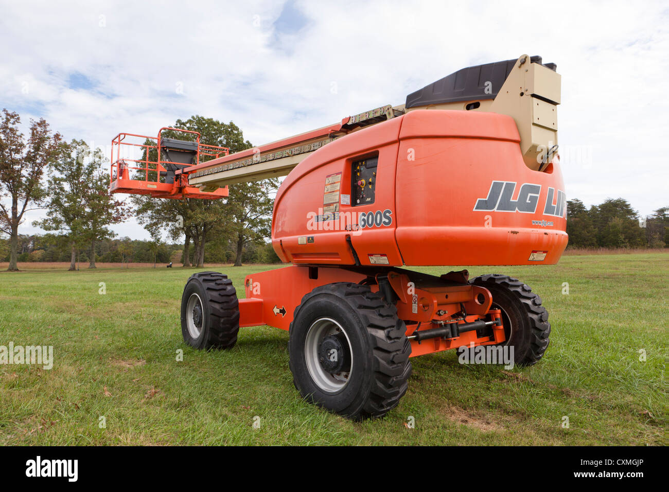 JLG Arbeitsbühne Stockfoto