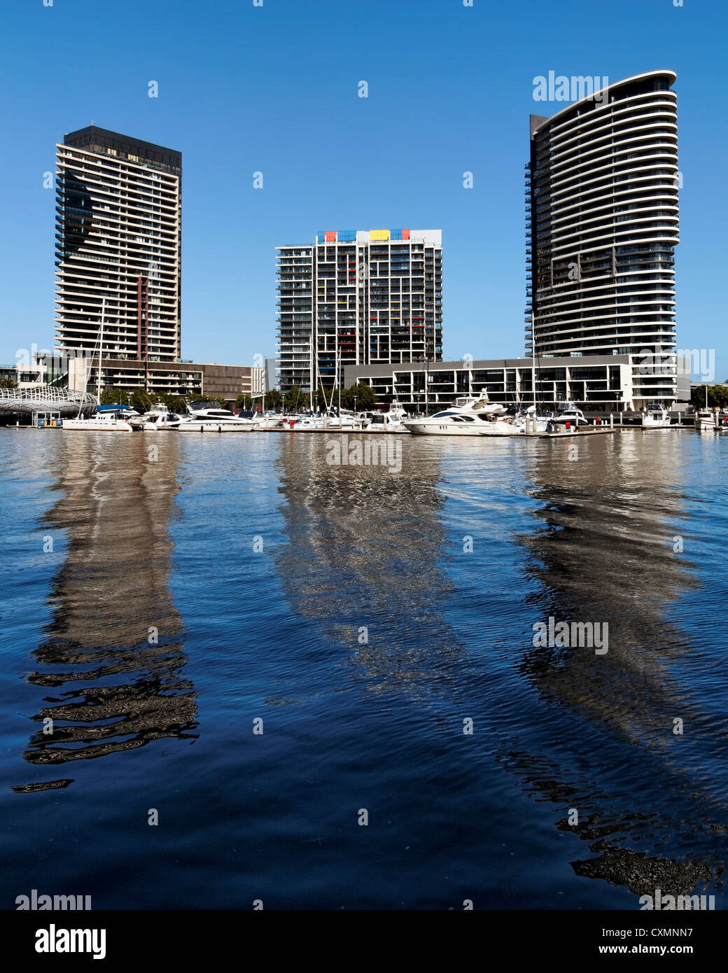 Der Yarra Rand Entwicklung & Marina | Docklands | Melbourne Stockfoto