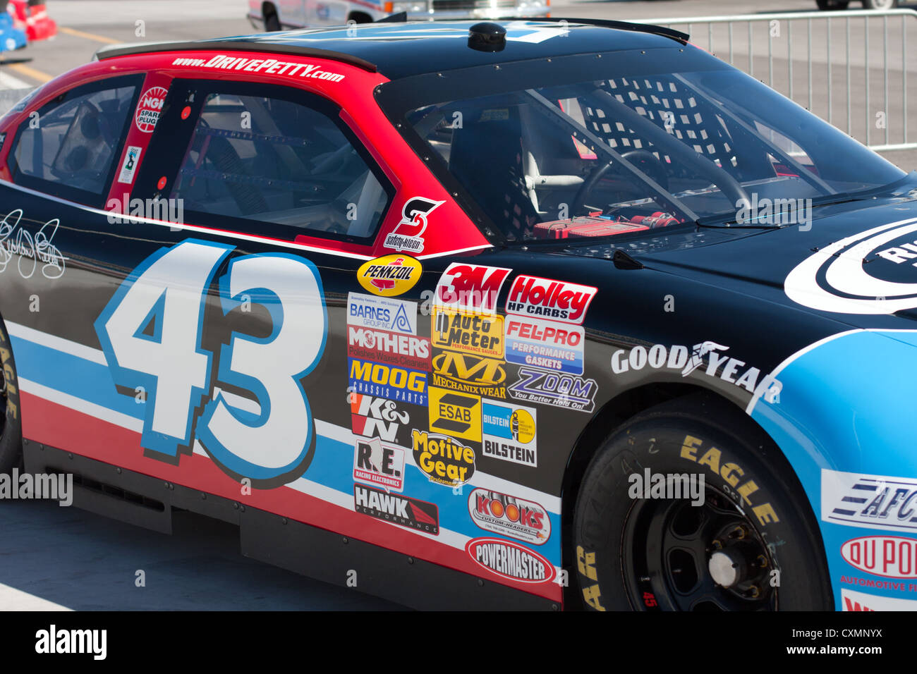 Richard Petty Driving School Erfahrung Nascar auf der Strecke in Las Vegas Motor Speedway Stockfoto