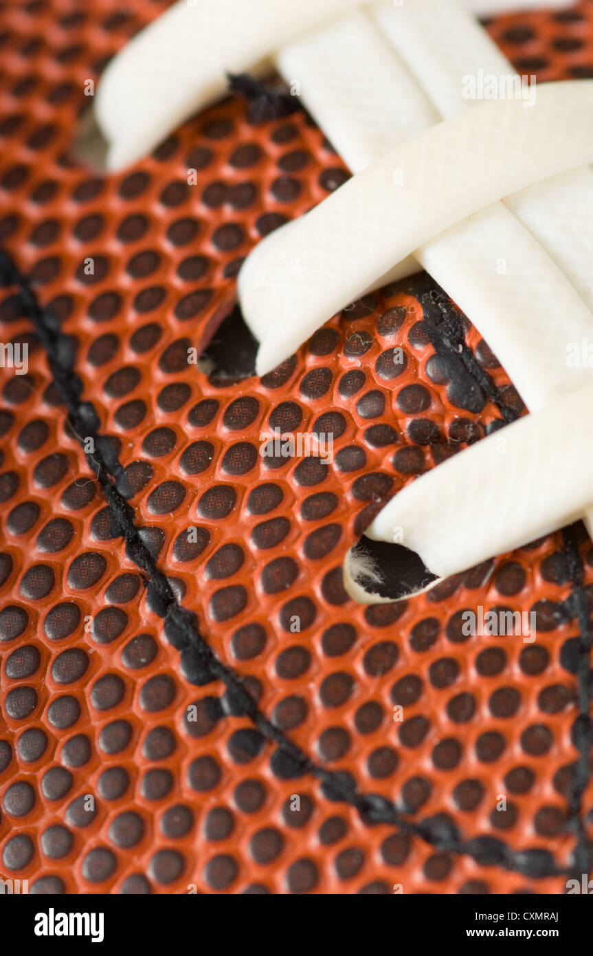 Nahaufnahme von einem American Football mit Textfreiraum Stockfoto