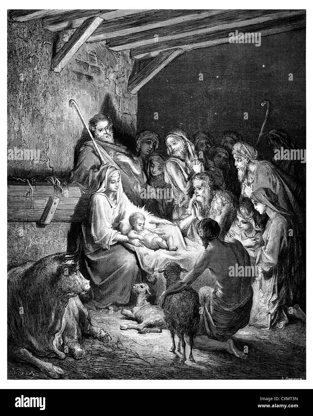 Geburt von Jesus Stockfoto