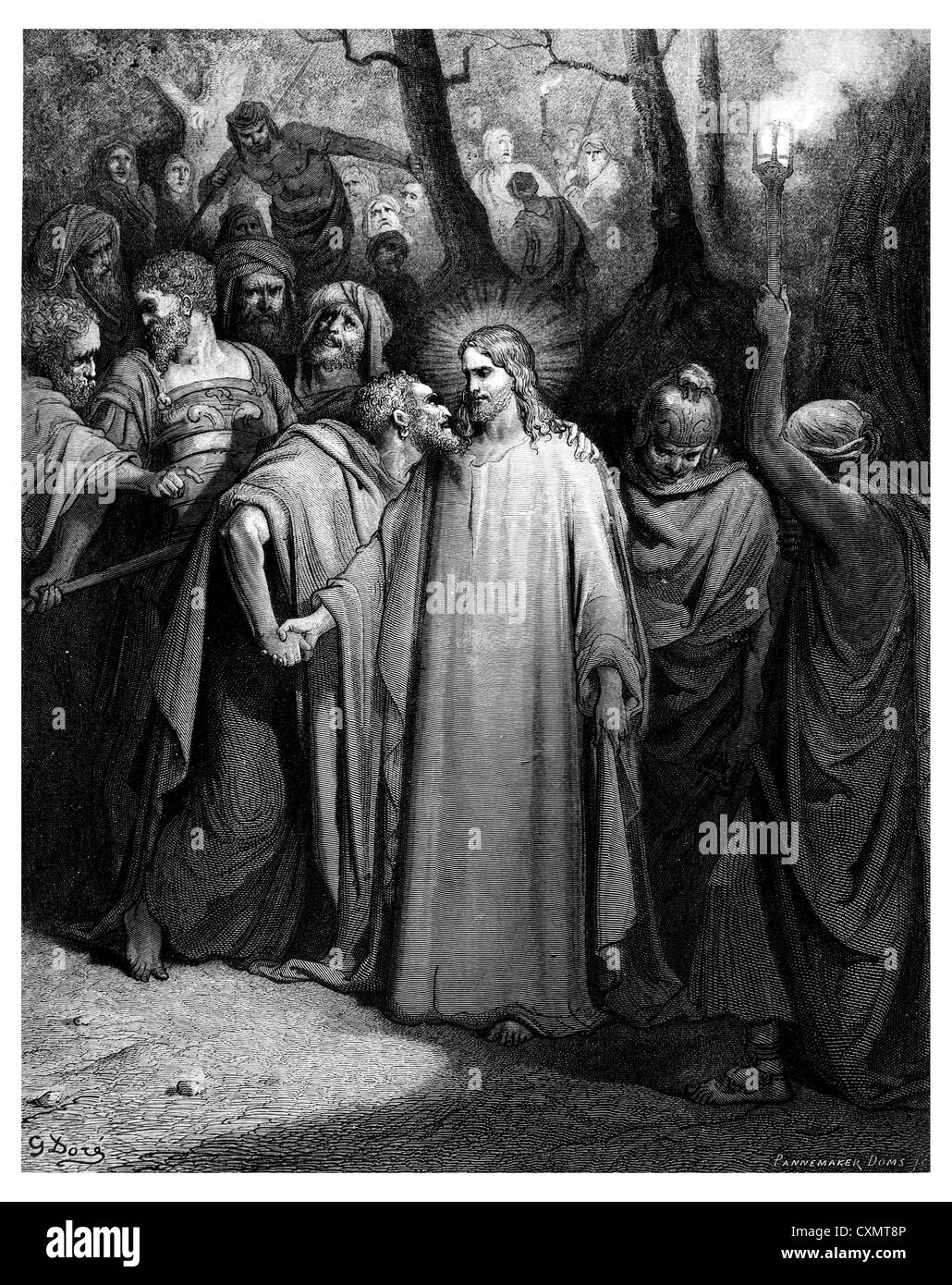 Judas Verrat Stockfoto