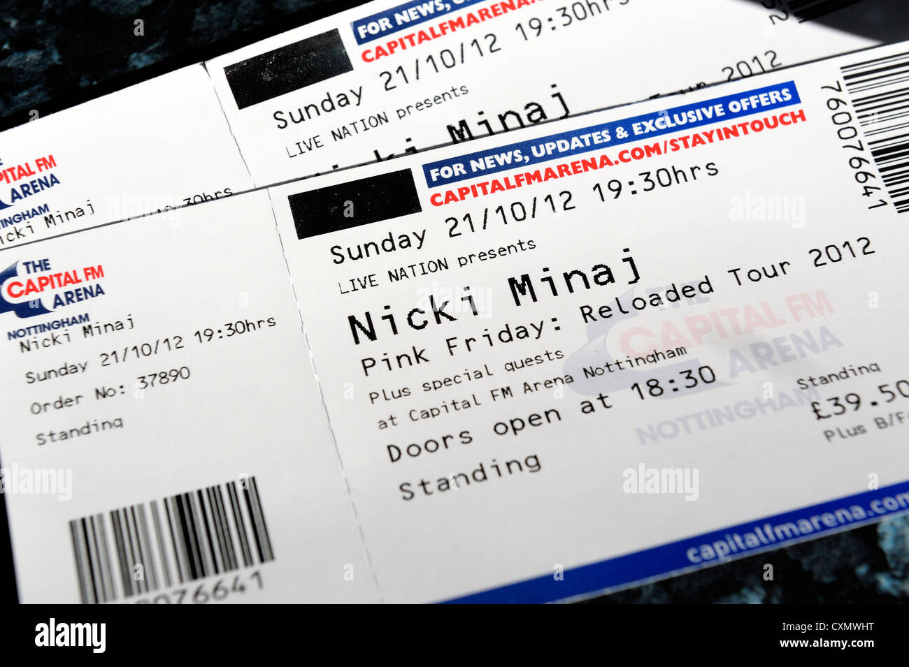 Nicki Minaj Konzert Tour Tickets England uk Stockfoto