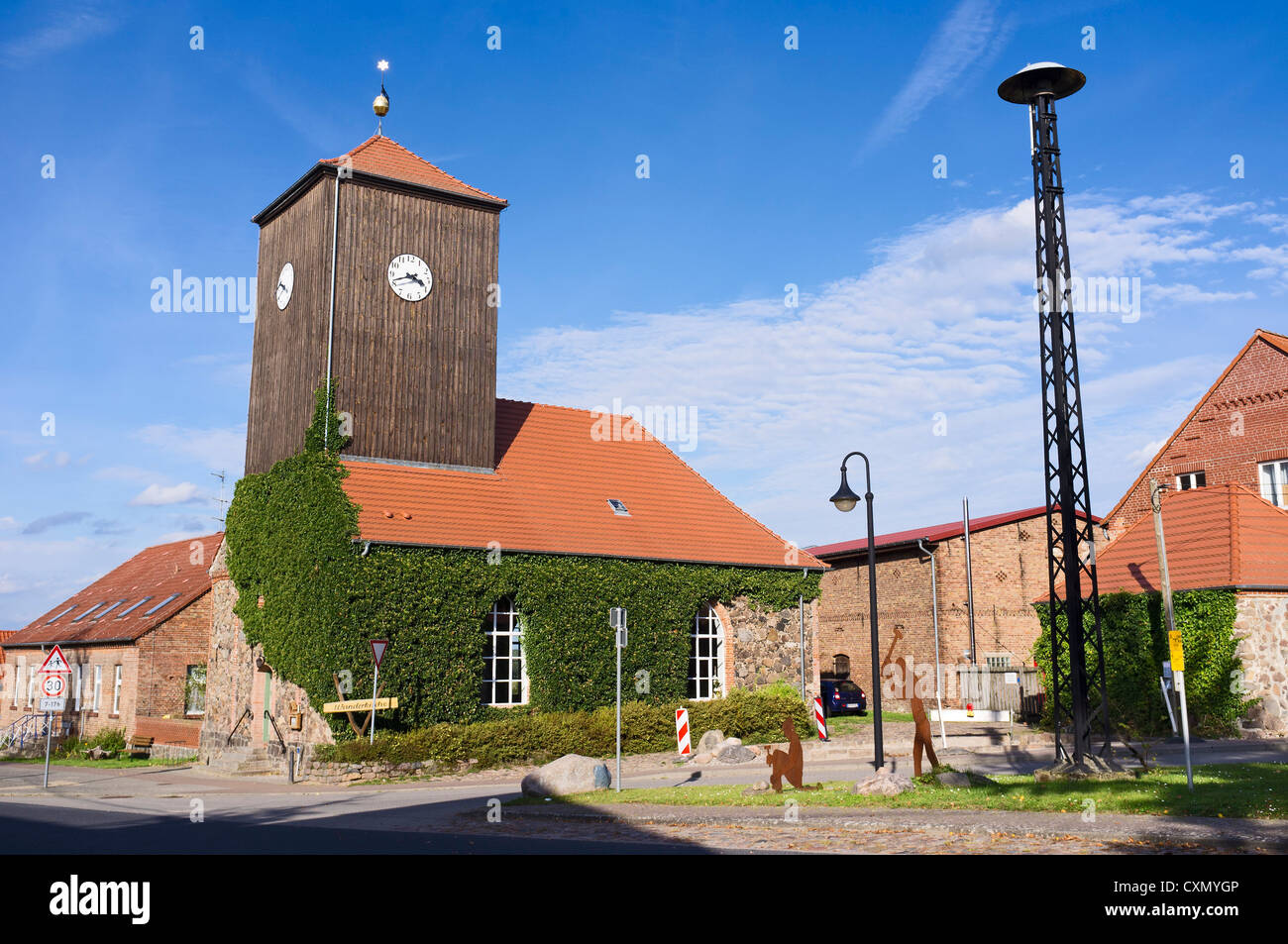 Kirche in Althüttendorf, Barnim, Brandenburg, Deutschland Stockfoto