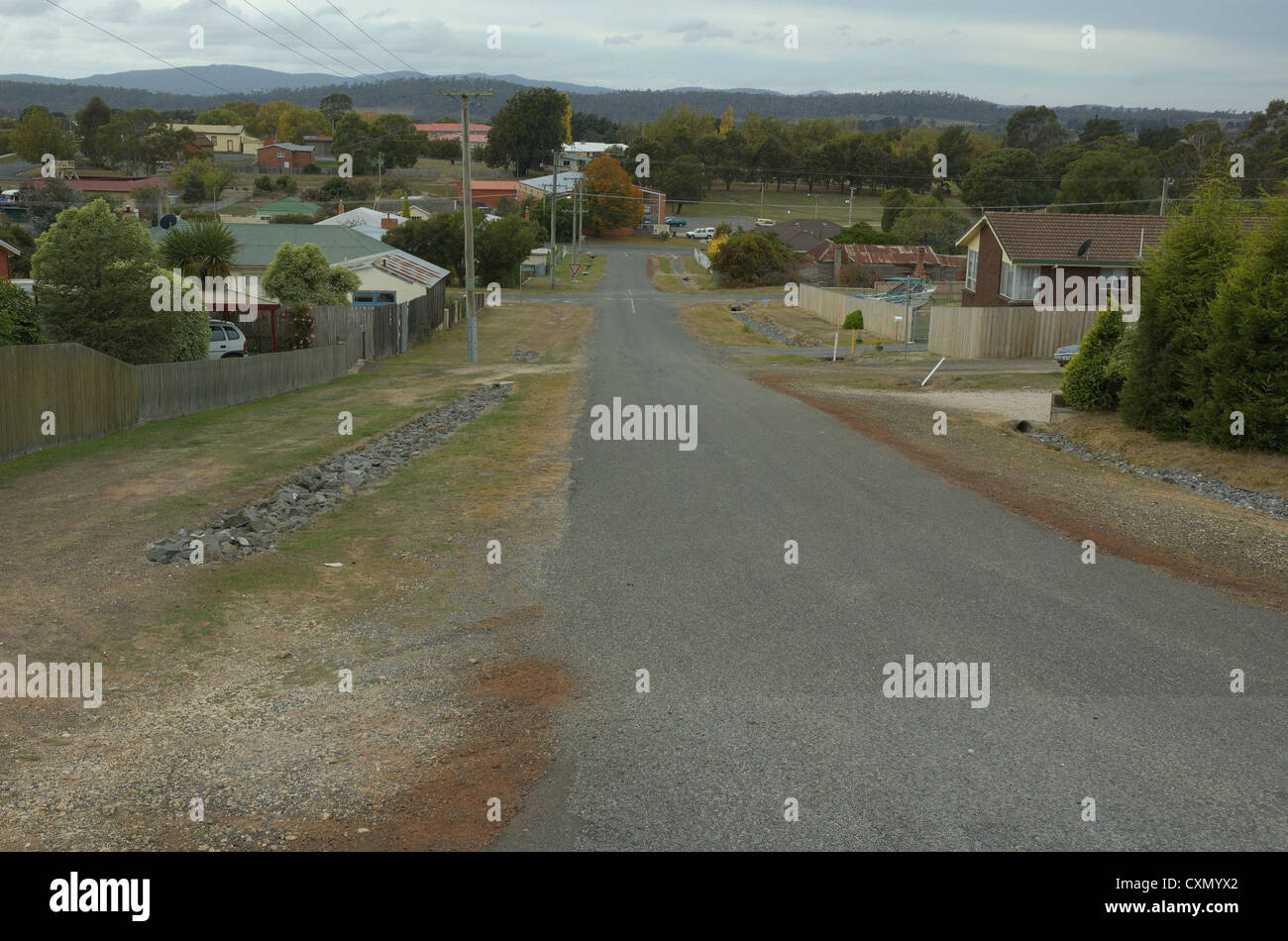 Blick von der Spitze der Audley Street, Beaconsfield. Stockfoto