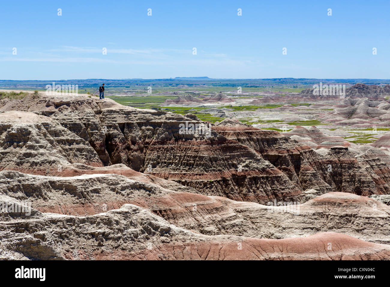 Die großen Badlands Overlook, Badlands Nationalpark, South Dakota, USA Stockfoto