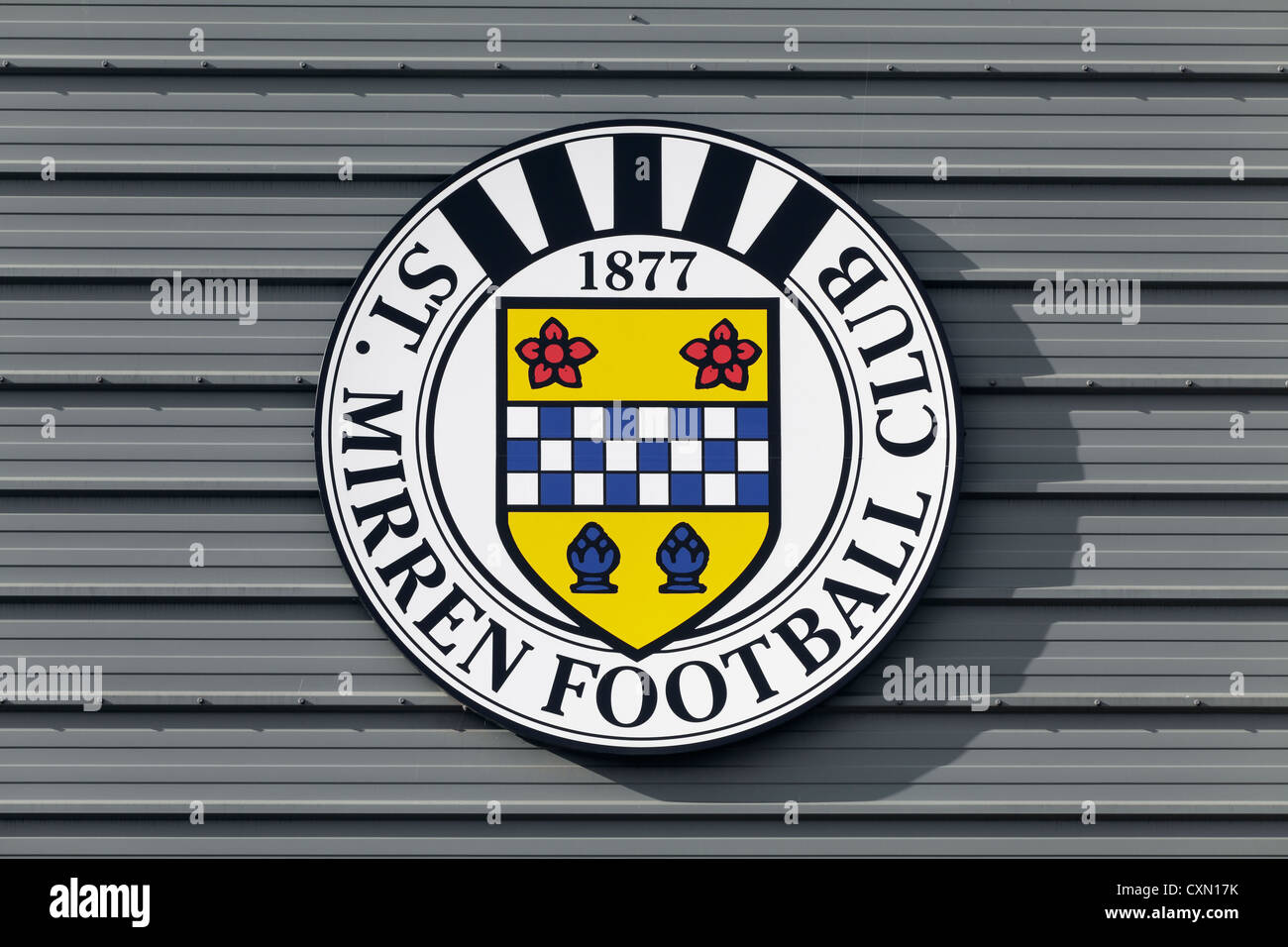 Abzeichen des Saint Mirren Football Club, Schottland, Großbritannien Stockfoto