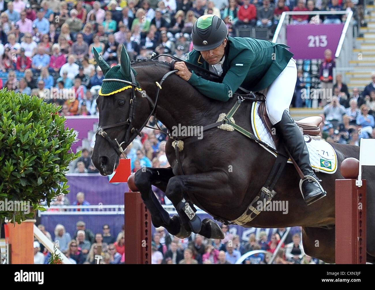 Ruy Fonseca (BRA) Reiten Tom Bombadill Too. Stockfoto