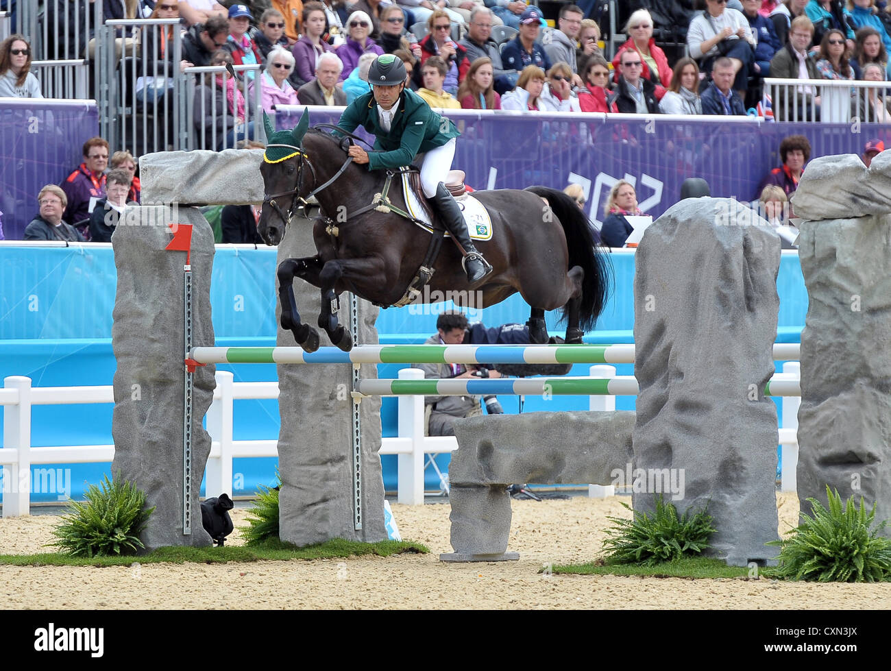 Ruy Fonseca (BRA) Reiten Tom Bombadill Too. Stockfoto