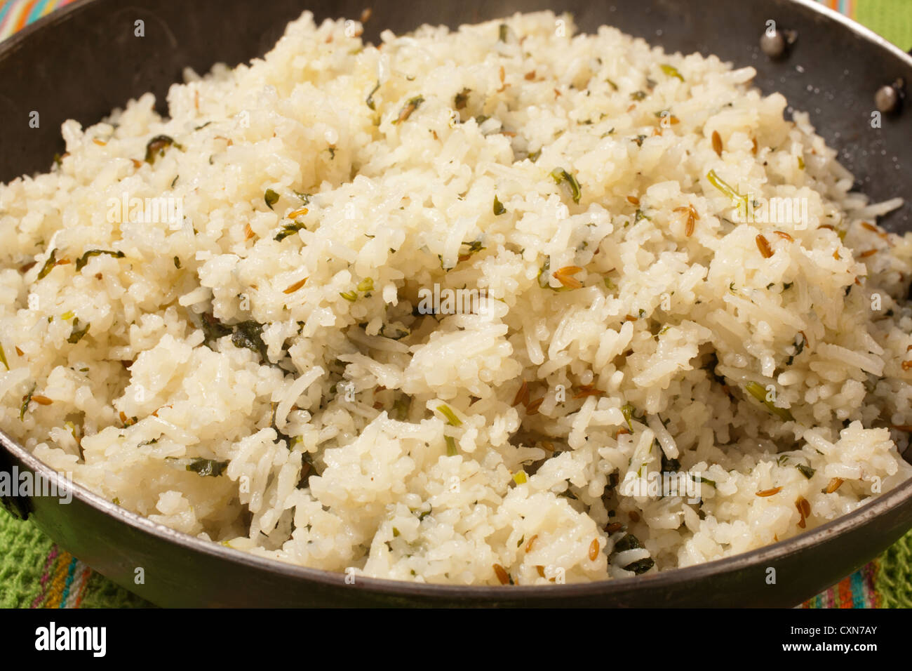 Jeera Rice, ein klassisches Gericht aus Südindien Stockfoto