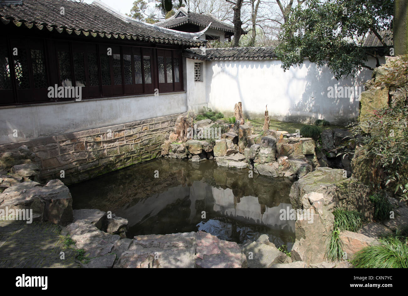 Es ist ein Foto von einem touristischen Park Garden in China zu besuchen. Es ist in der Nähe von Shanghai. Stockfoto