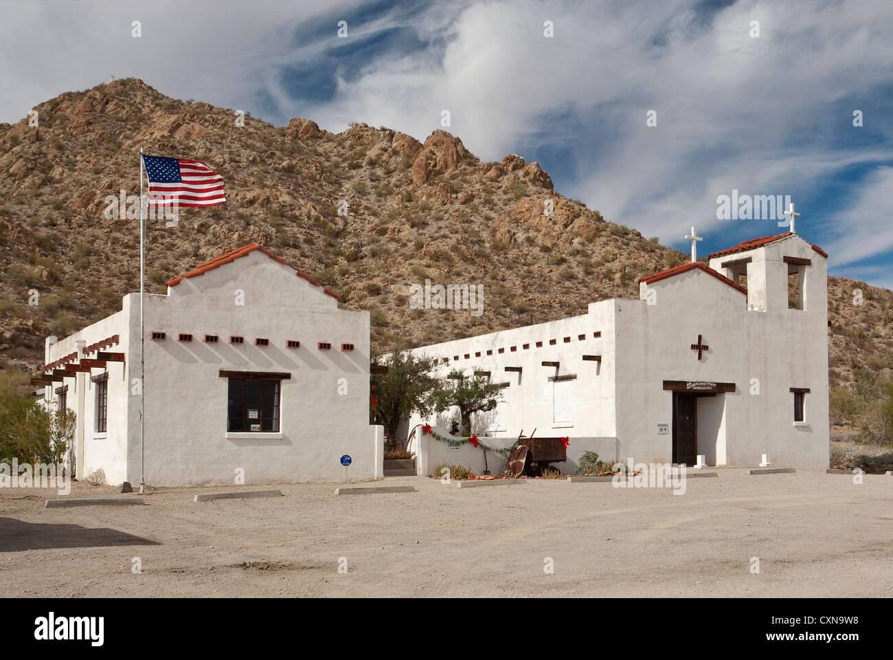 Historisches Museum, ehemalige Heilige Katharina von Siena katholische Mission, Ajo, Arizona, USA Stockfoto