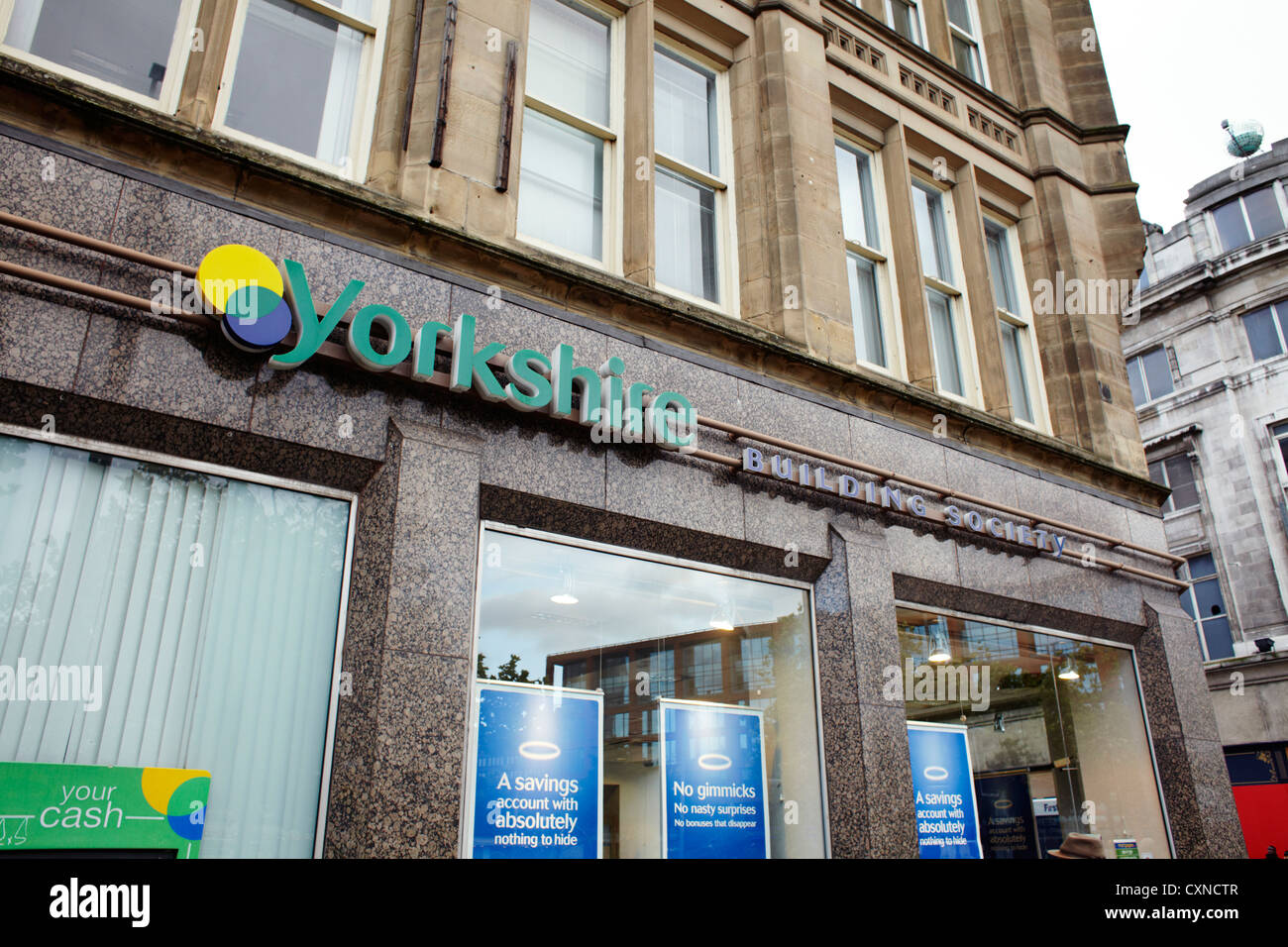 Yorkshire Building Society-Logo im Zentrum von Manchester Stockfoto
