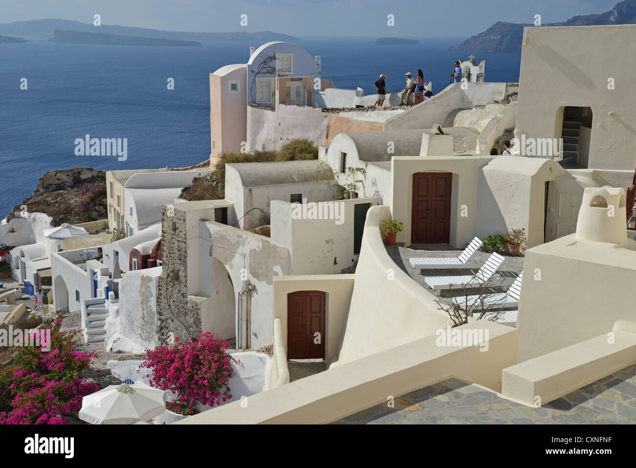 Oia, Santorin, Kykladen, Region südliche Ägäis, Griechenland Stockfoto