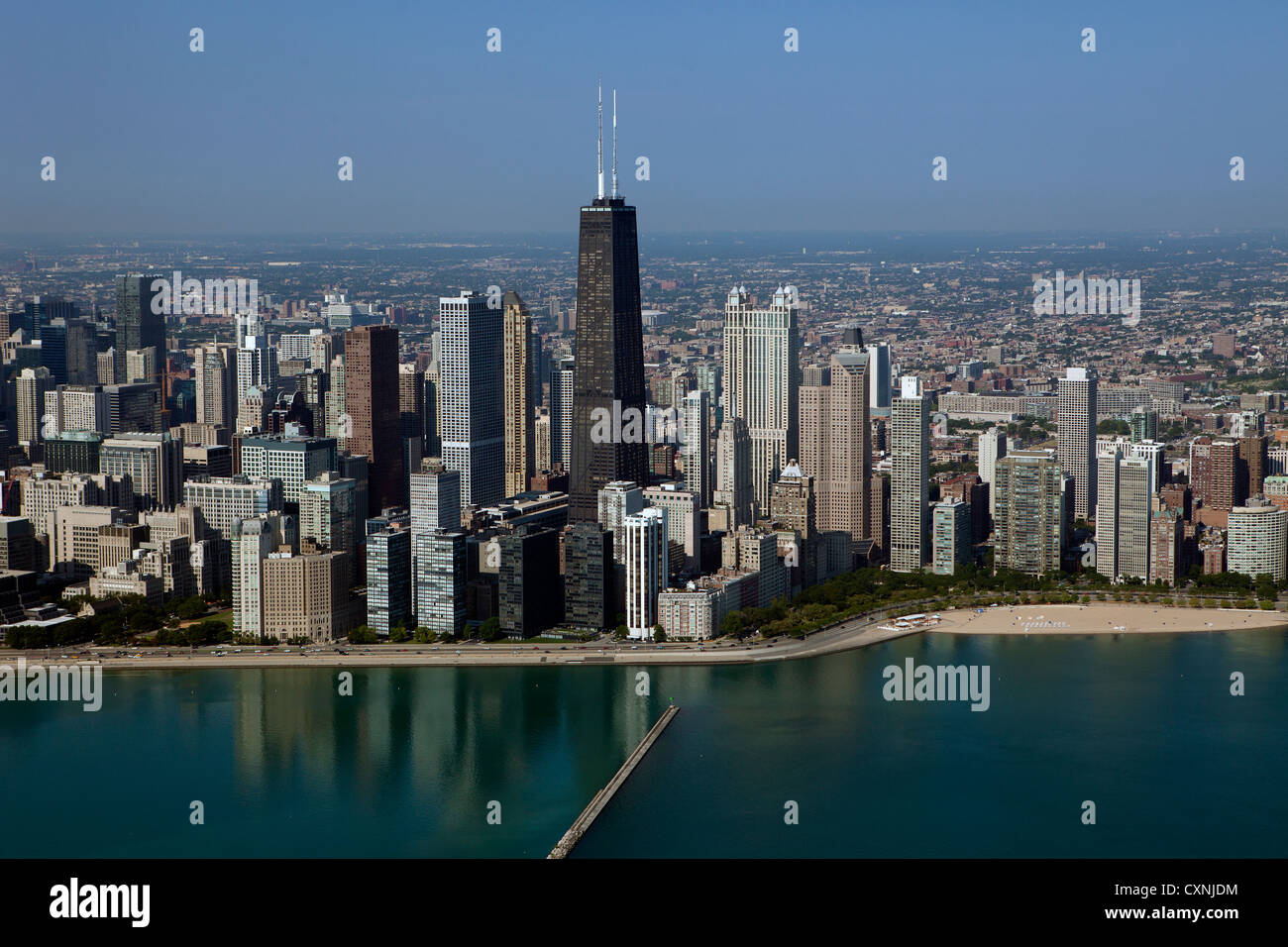 Luftaufnahme Innenstadt von Chicago, Illinois Stockfoto