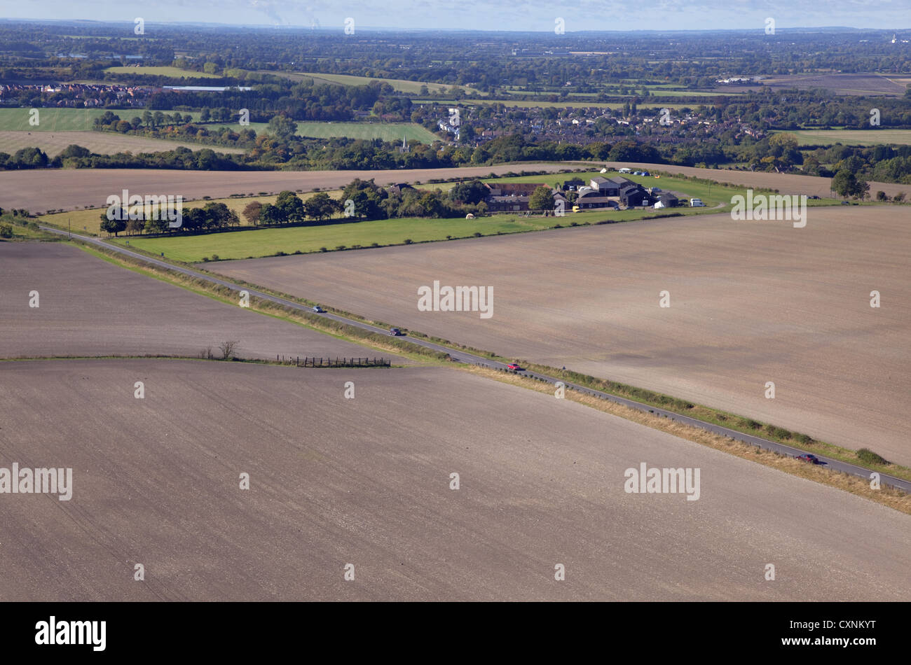 Römische Icknield Way von Ivinghoe Beacon Chilterns Buckinghamshire Stockfoto