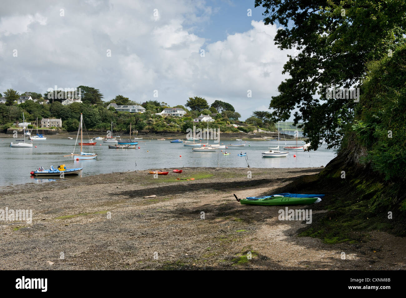 Yachten in Mylor Bridge, Cornwall, England, Großbritannien Stockfoto